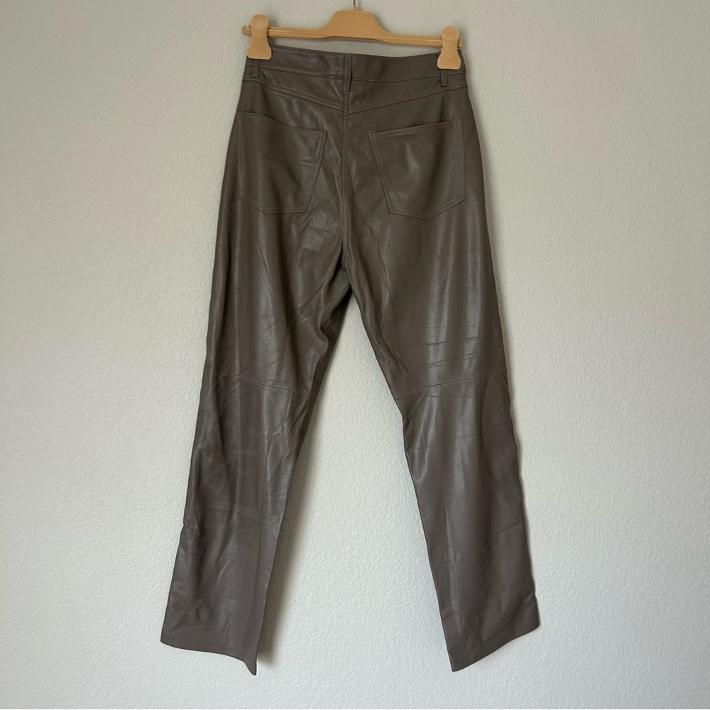 Nanushka Vinni Vegan Leather Pants in Clay - Picture 6 of 7